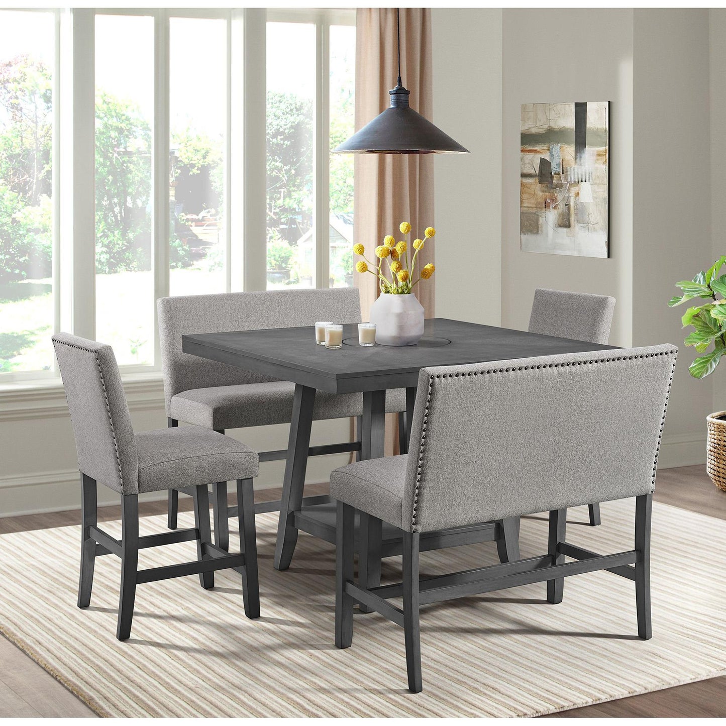 Elements International Seneca D - 7670 - 3 - CBN2 Counter Bench - American Furniture of Slidell