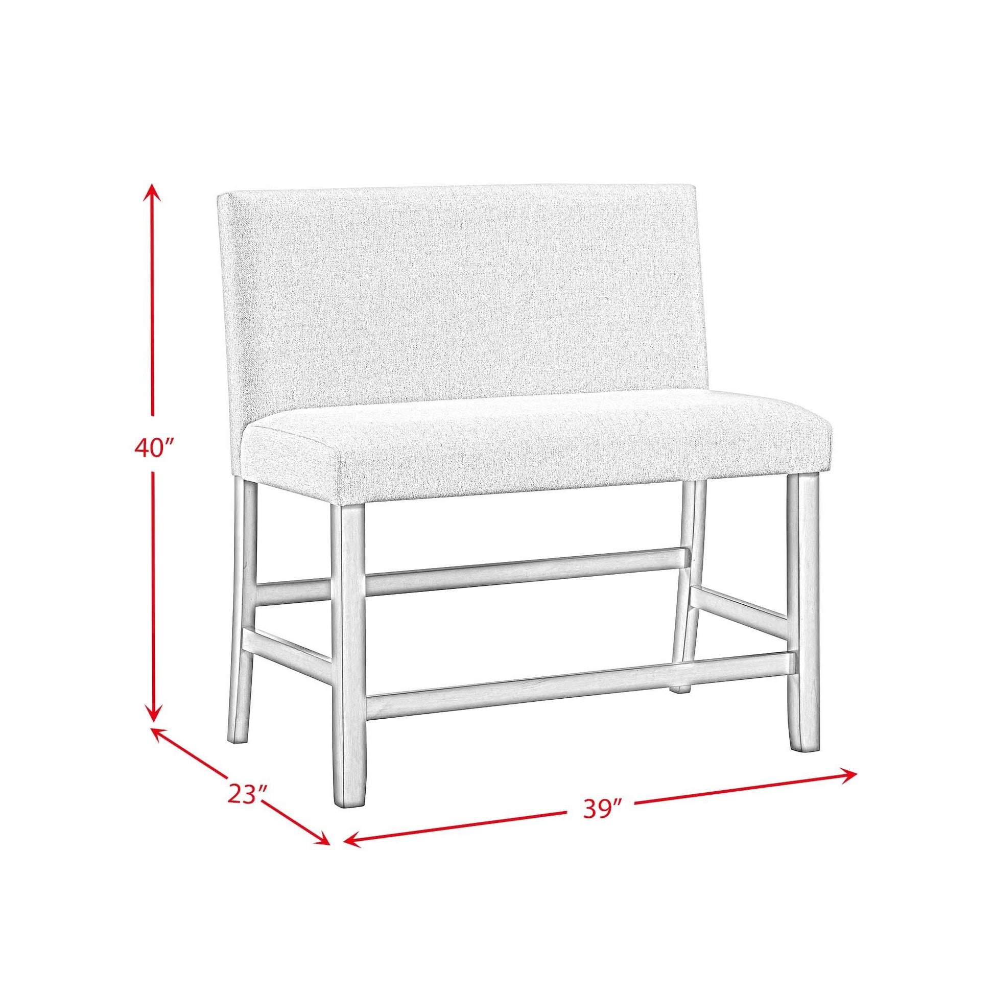 Elements International Seneca D - 7670 - 3 - CBN2 Counter Bench - American Furniture of Slidell