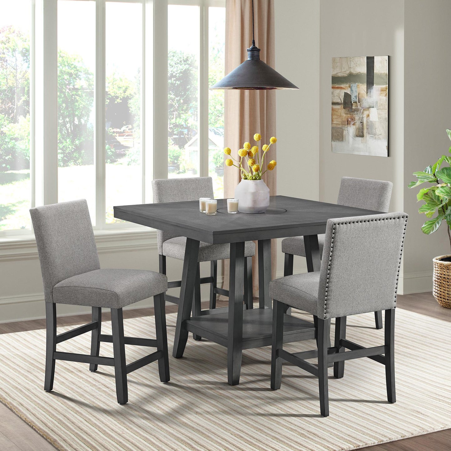 Elements International Seneca D - 7670 - 3 - CT Square Counter Table - American Furniture of Slidell