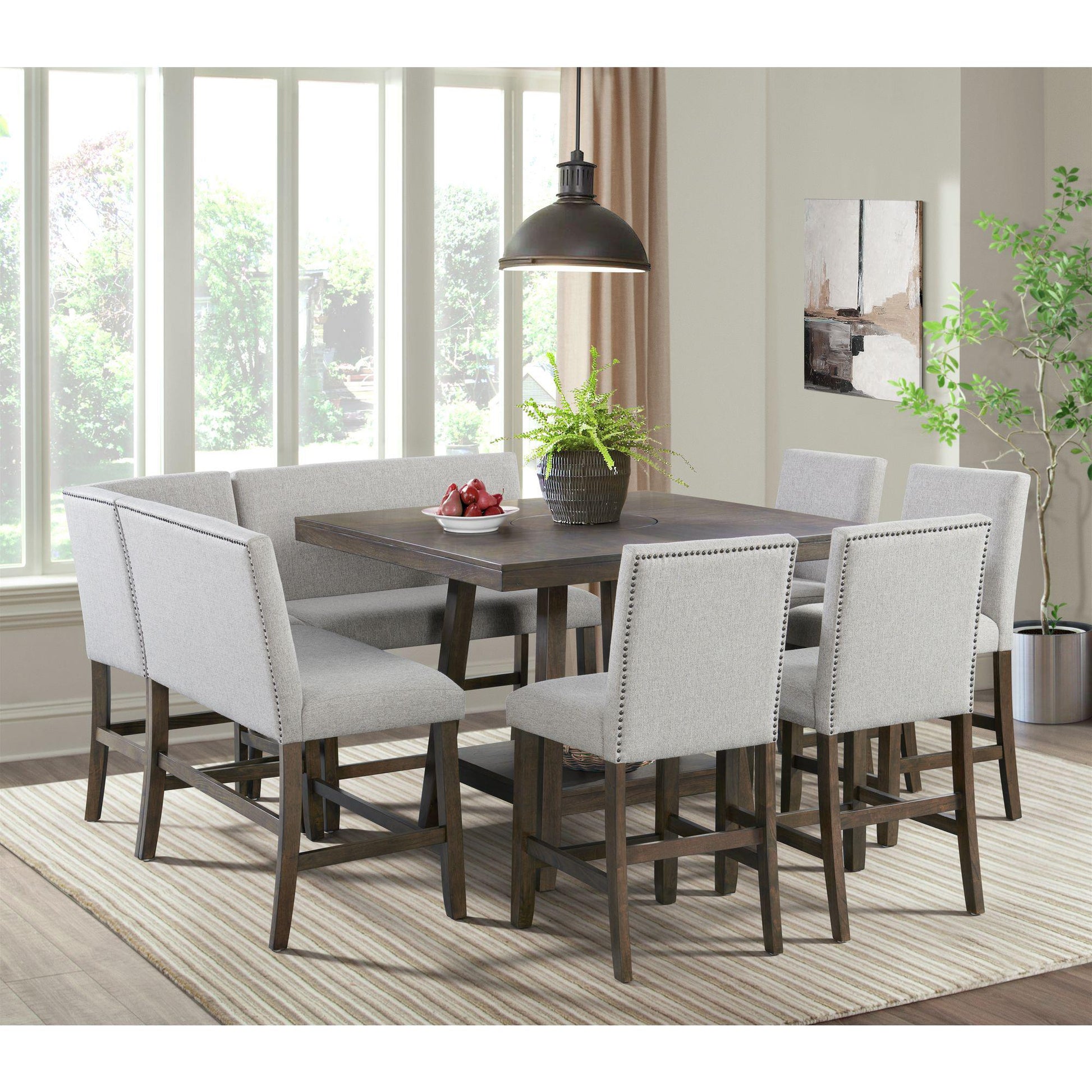 Elements International Seneca D - 7670 - 5 - CCBNC Counter 3 pc Corner Bench - American Furniture of Slidell