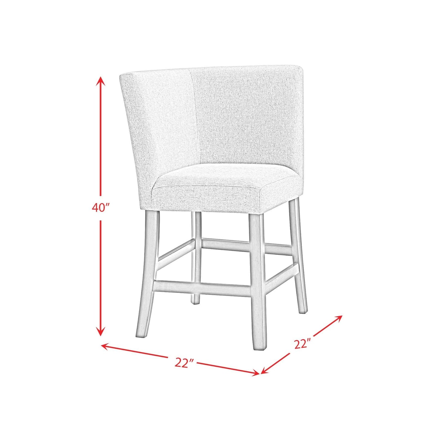 Elements International Seneca D - 7670 - 5 - CCBNC Counter 3 pc Corner Bench - American Furniture of Slidell