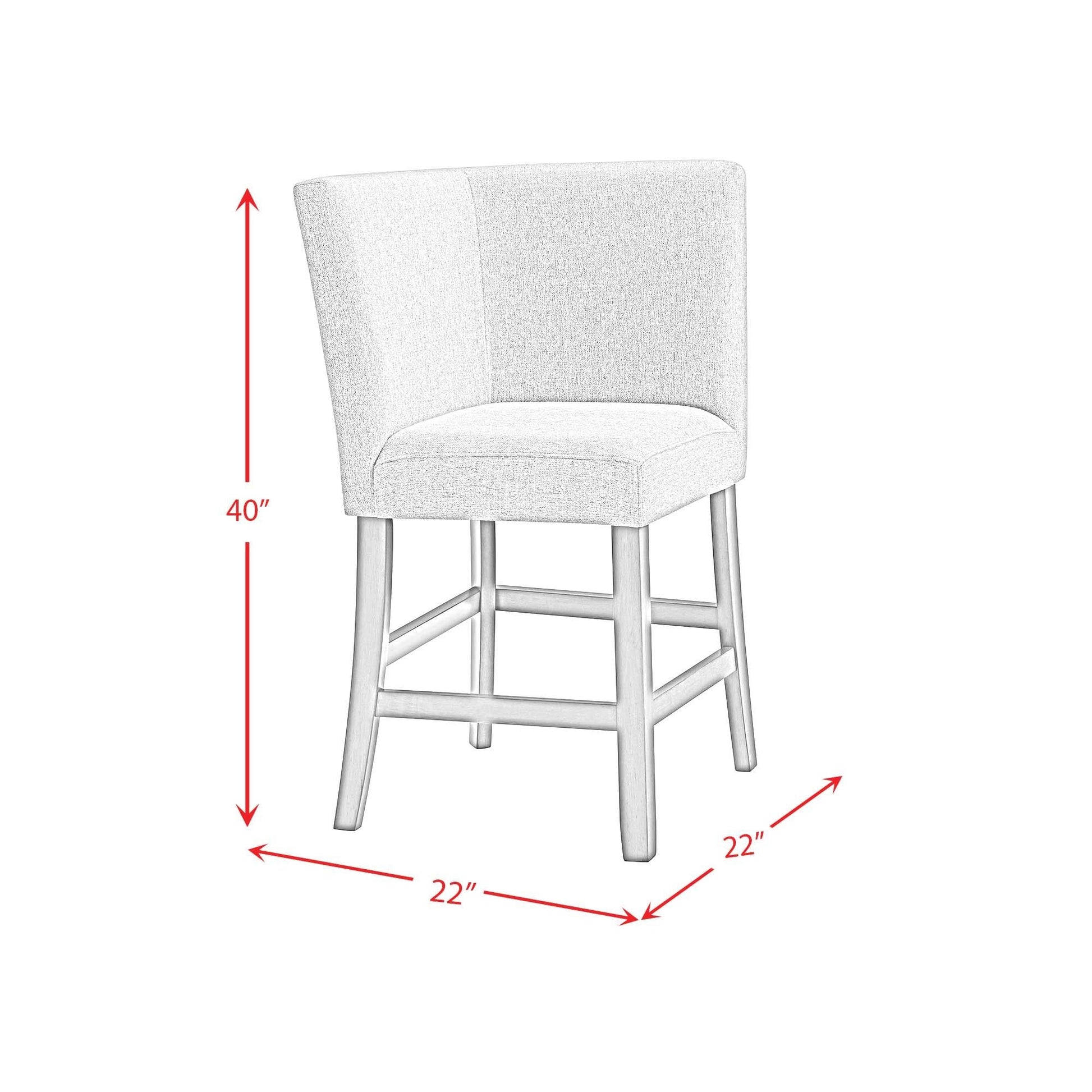 Elements International Seneca D - 7670 - 5 - CCBNC Counter 3 pc Corner Bench - American Furniture of Slidell