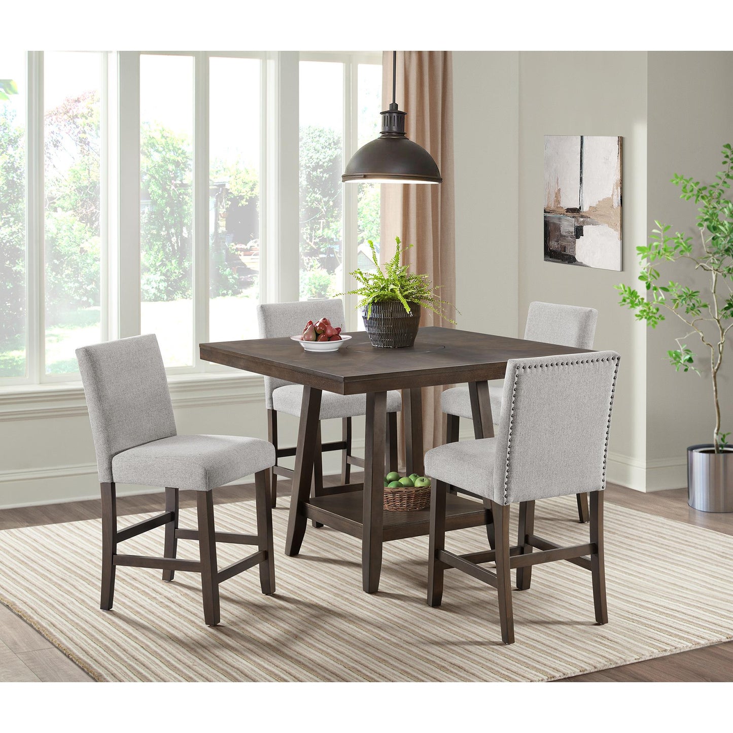 Elements International Seneca D - 7670 - 5 - CT Square Counter Table - American Furniture of Slidell