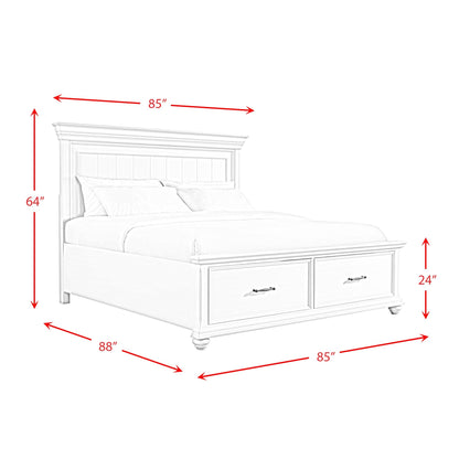 Elements International Slater SR350KB King Platform Storage Bed - American Furniture of Slidell