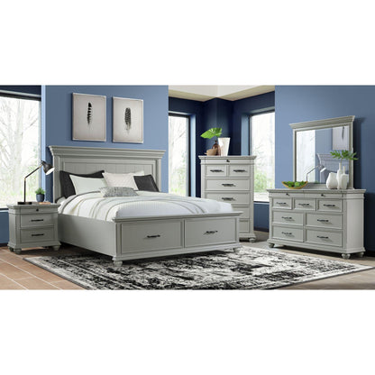 Elements International Slater SR350KB King Platform Storage Bed - American Furniture of Slidell