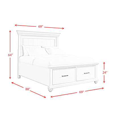 Elements International Slater SR350QB Queen Platform Storage Bed - American Furniture of Slidell