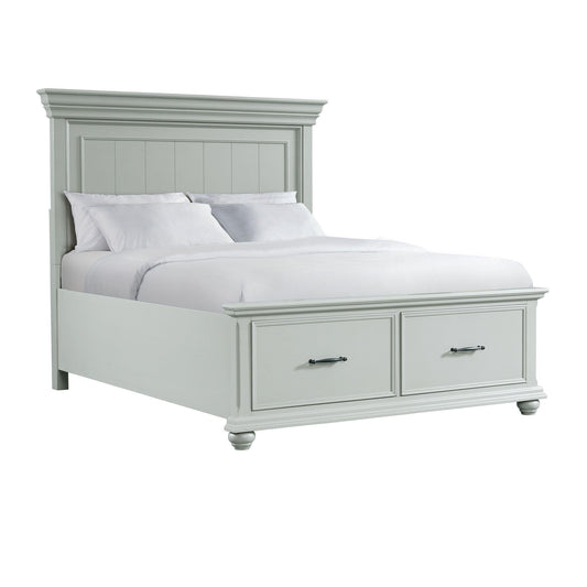 Elements International Slater SR350QB Queen Platform Storage Bed - American Furniture of Slidell