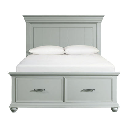 Elements International Slater SR350QB Queen Platform Storage Bed - American Furniture of Slidell