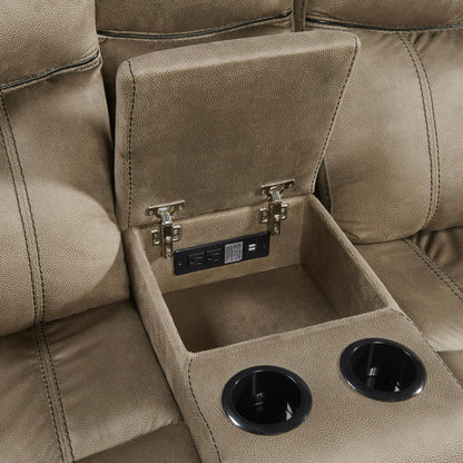 Elements International Sorrento 59928 - 028 - 2X Motion Loveseat - American Furniture of Slidell