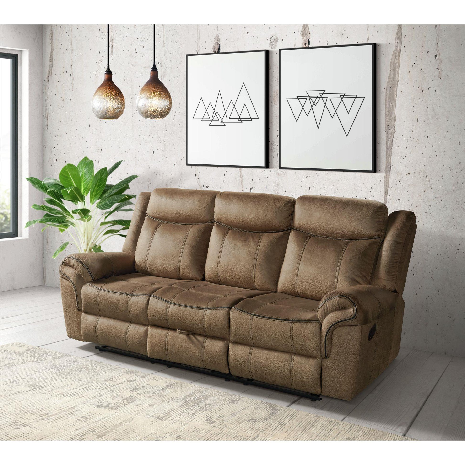 Elements International Sorrento 59928 - 038 - 2X Motion Sofa - American Furniture of Slidell