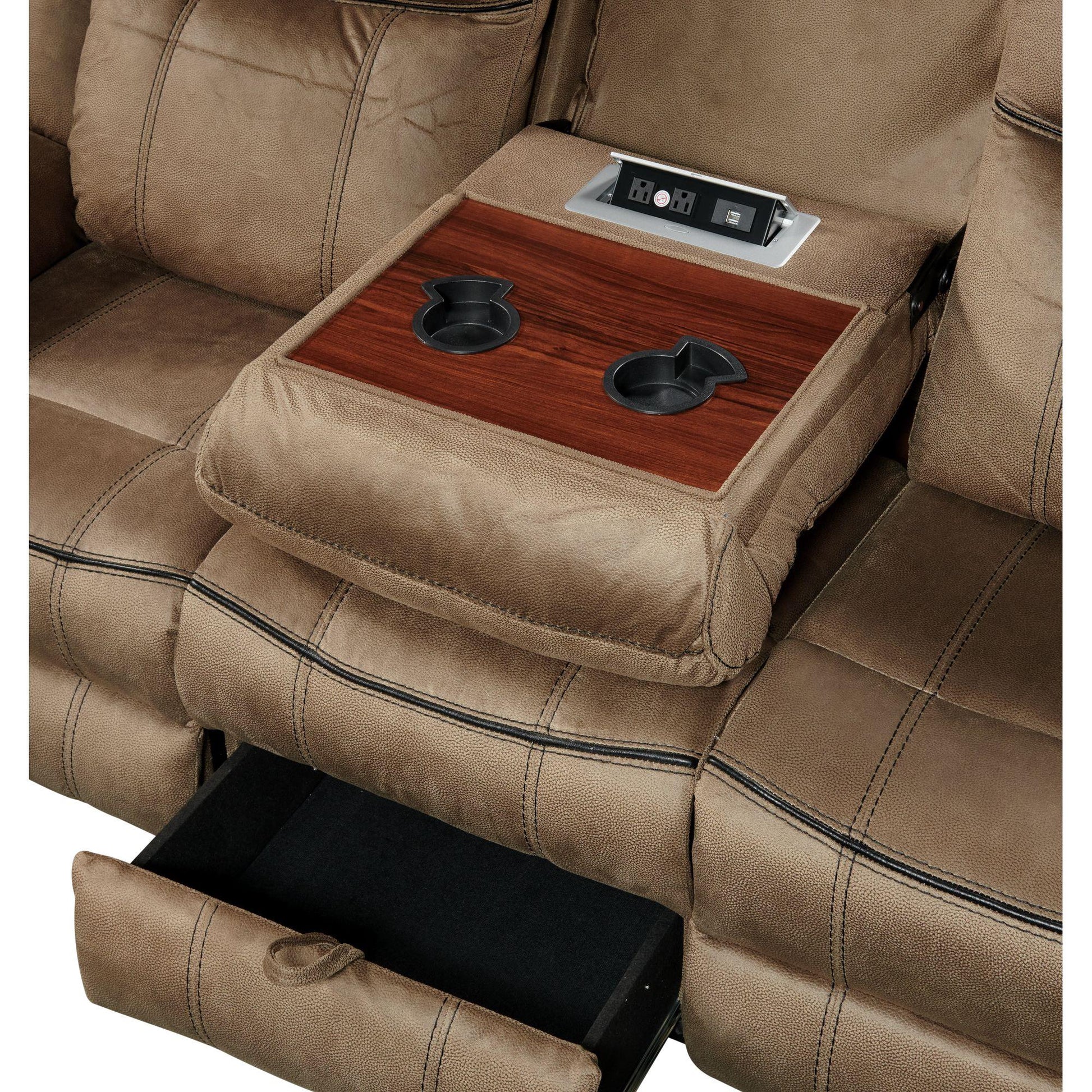 Elements International Sorrento 59928 - 038 - 2X Motion Sofa - American Furniture of Slidell
