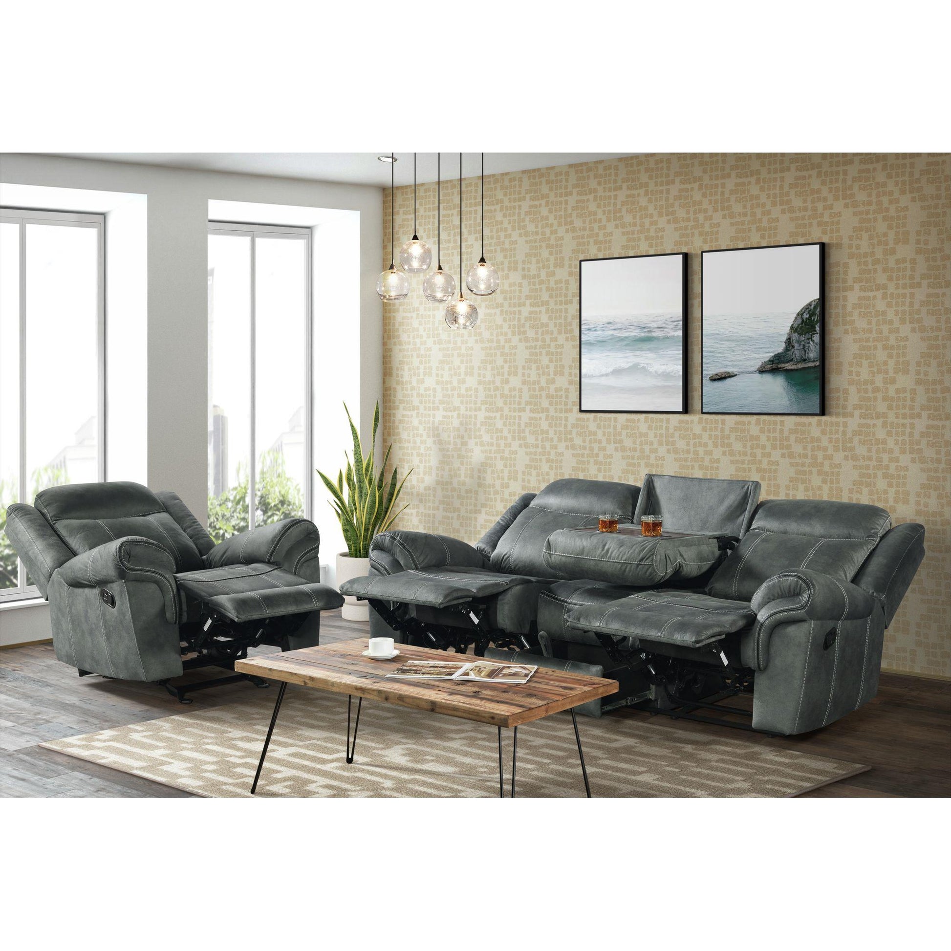 Elements International Sorrento 59928 - 095 - 1X Glider Recliner - American Furniture of Slidell