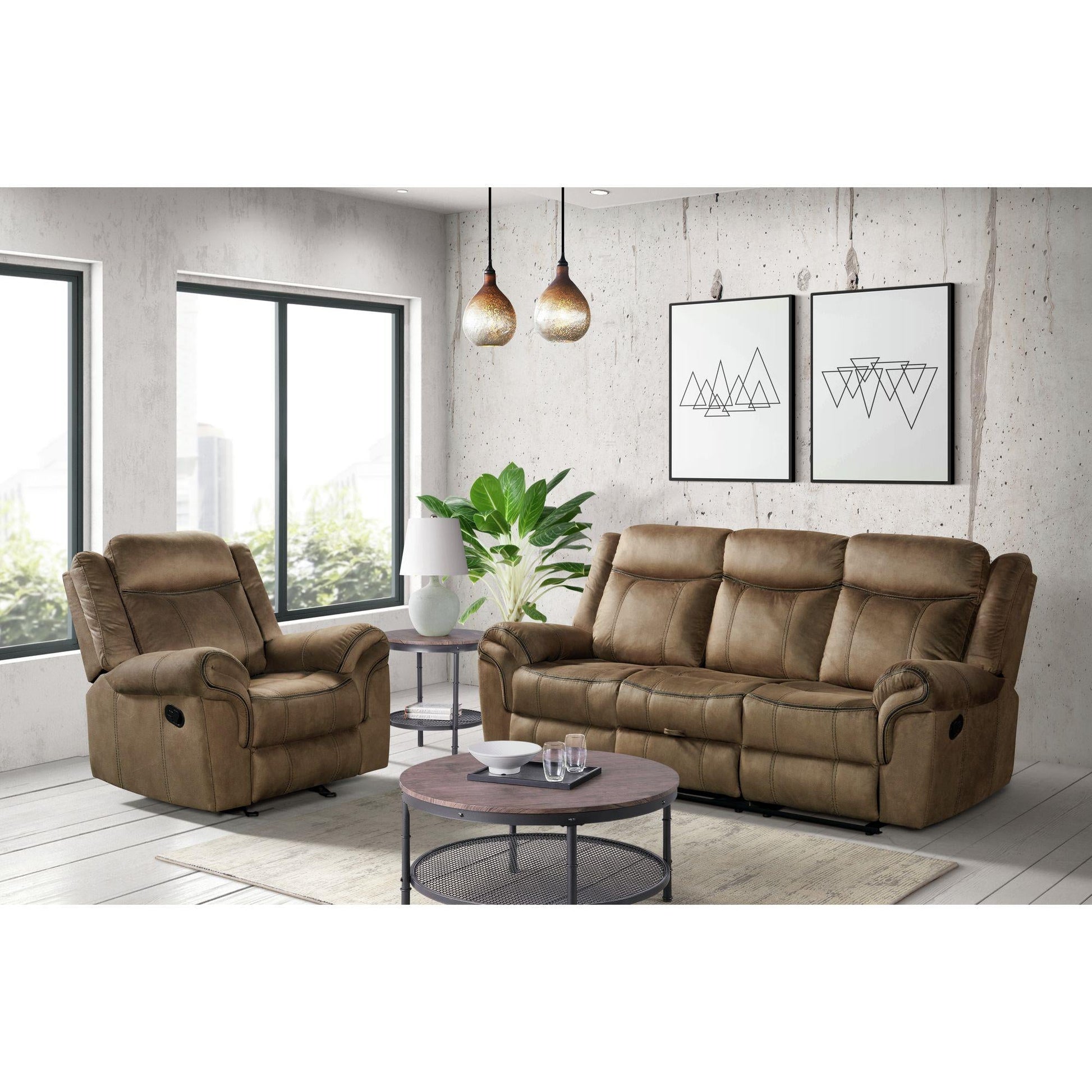 Elements International Sorrento 59928 - 095 - 2X Glider Recliner - American Furniture of Slidell