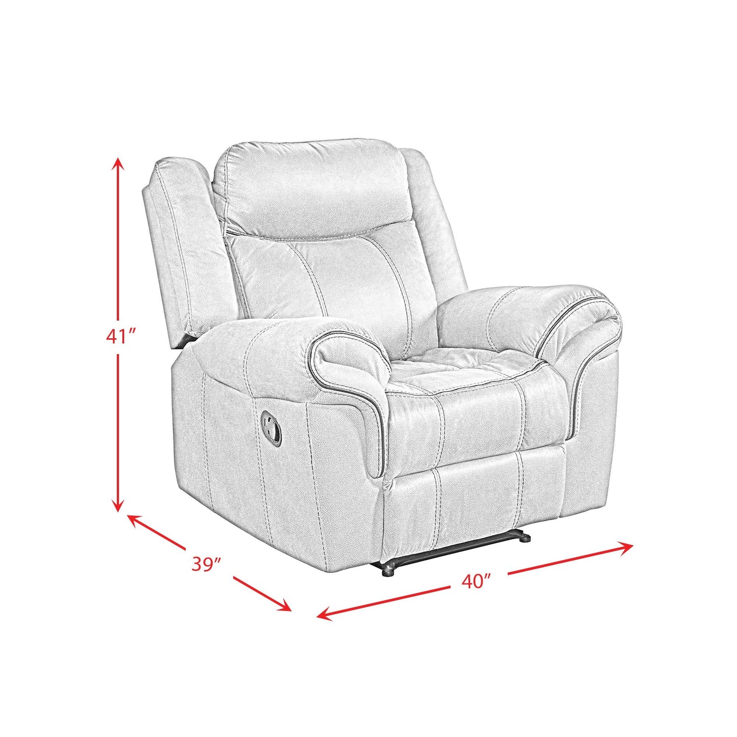 Elements International Sorrento 59928 - 095 - 2X Glider Recliner - American Furniture of Slidell