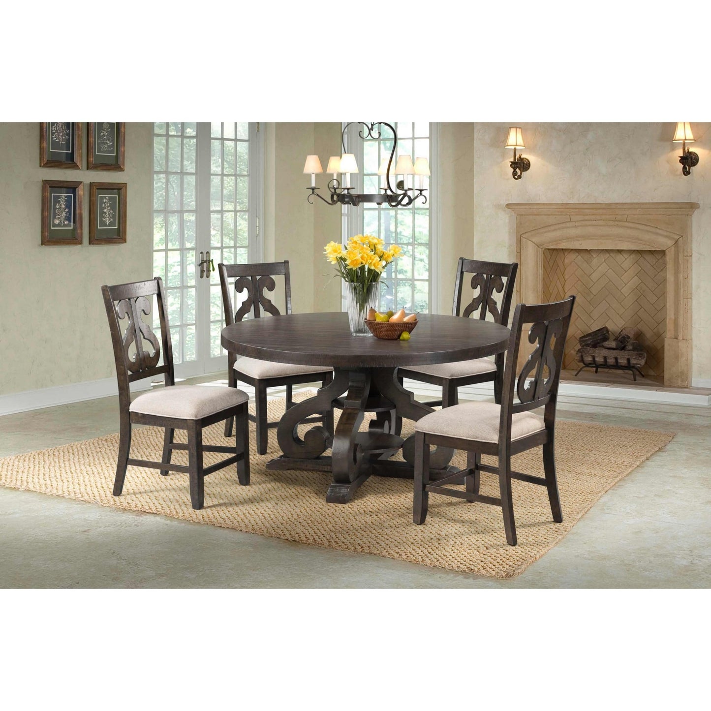 Elements International Stone Dining Chair DST150SC - American Furniture of Slidell