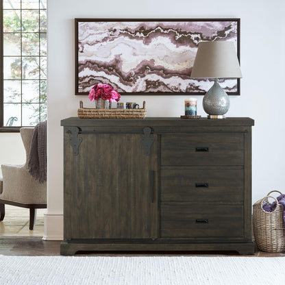 Elements International Stone DST101SV Server - Smokey Walnut - American Furniture of Slidell
