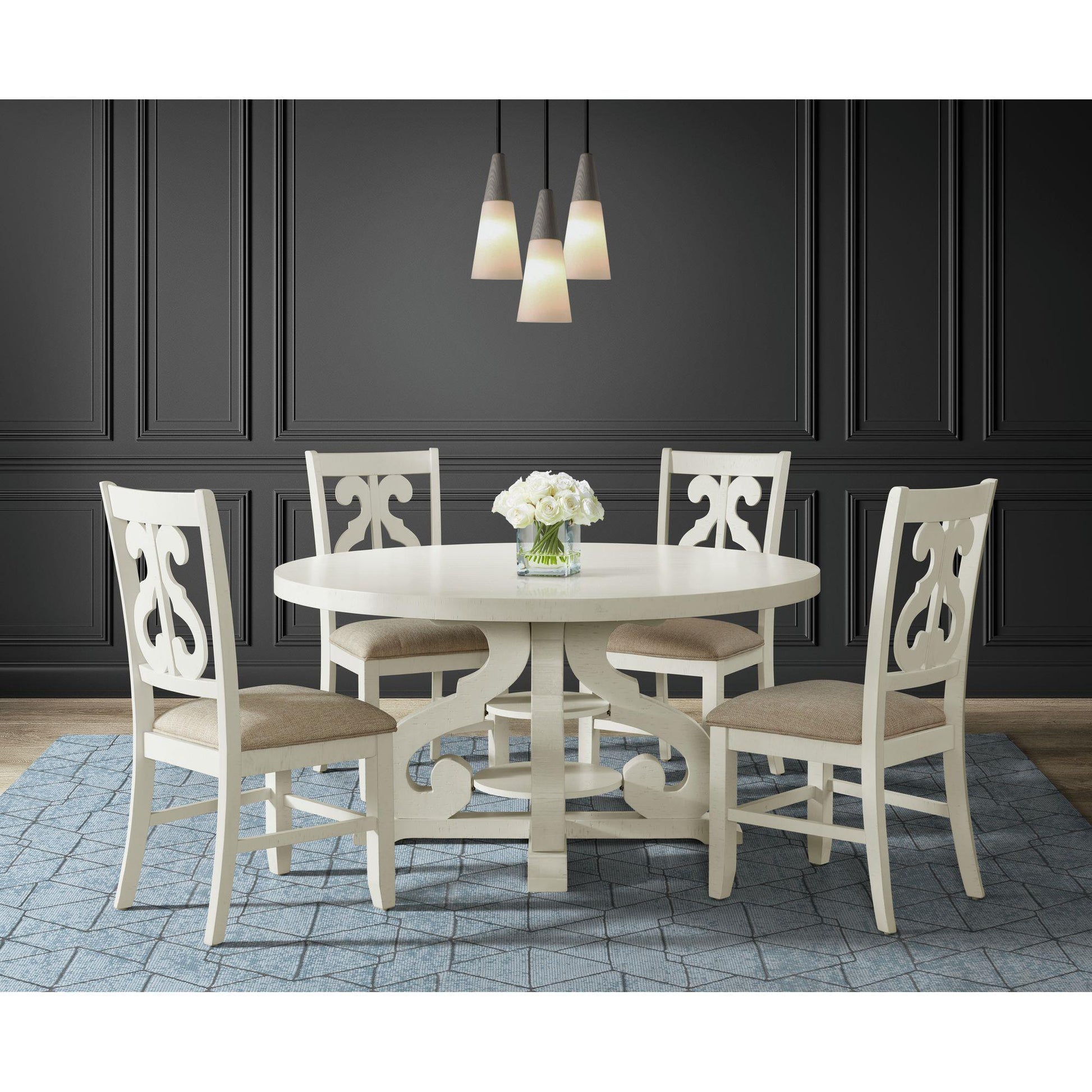 Elements International Stone DST780DT Round Dining Table - American Furniture of Slidell