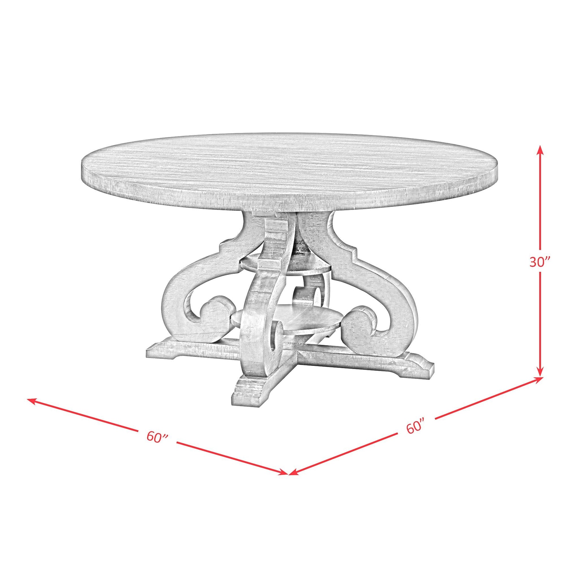 Elements International Stone DST780DT Round Dining Table - American Furniture of Slidell