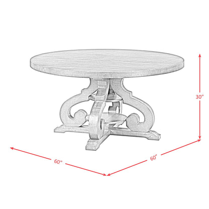 Elements International Stone DST780DT Round Dining Table - American Furniture of Slidell