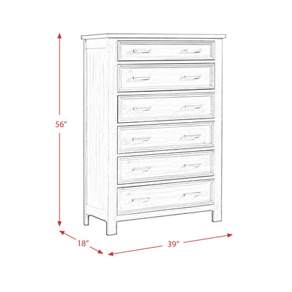 Elements International Sullivan SV300CH 6 - Drawer Chest - American Furniture of Slidell