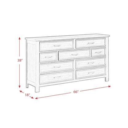 Elements International Sullivan SV300DR 9 - Drawer Dresser - American Furniture of Slidell