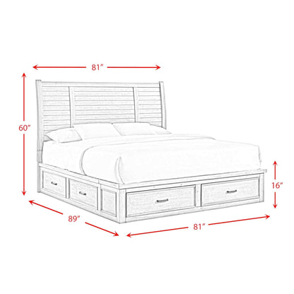 Elements International Sullivan SV300KB King Storage Bed - American Furniture of Slidell