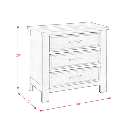 Elements International Sullivan SV300NS 3 - Drawer Nightstand - American Furniture of Slidell