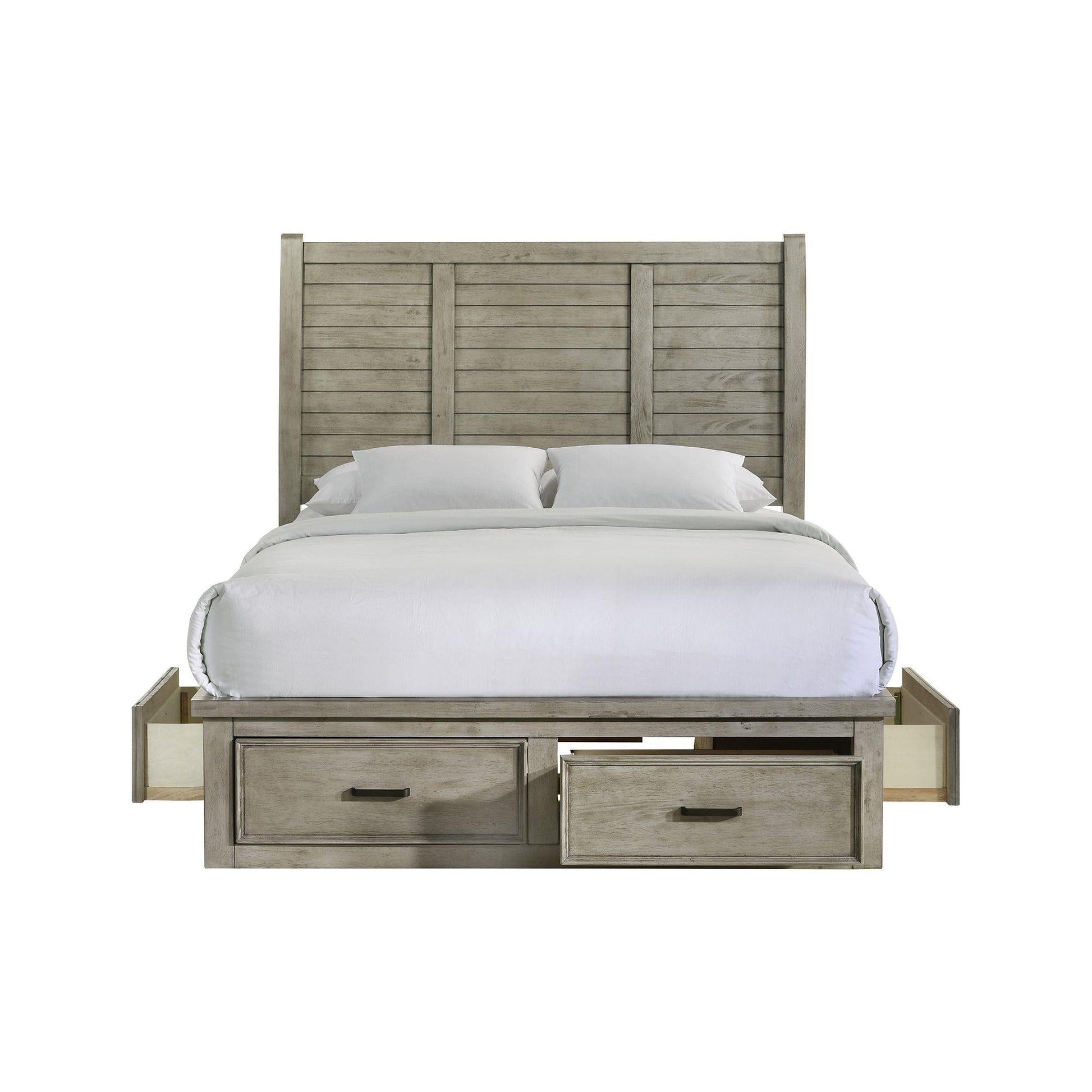 Elements International Sullivan SV300QB Queen Storage Bed - American Furniture of Slidell