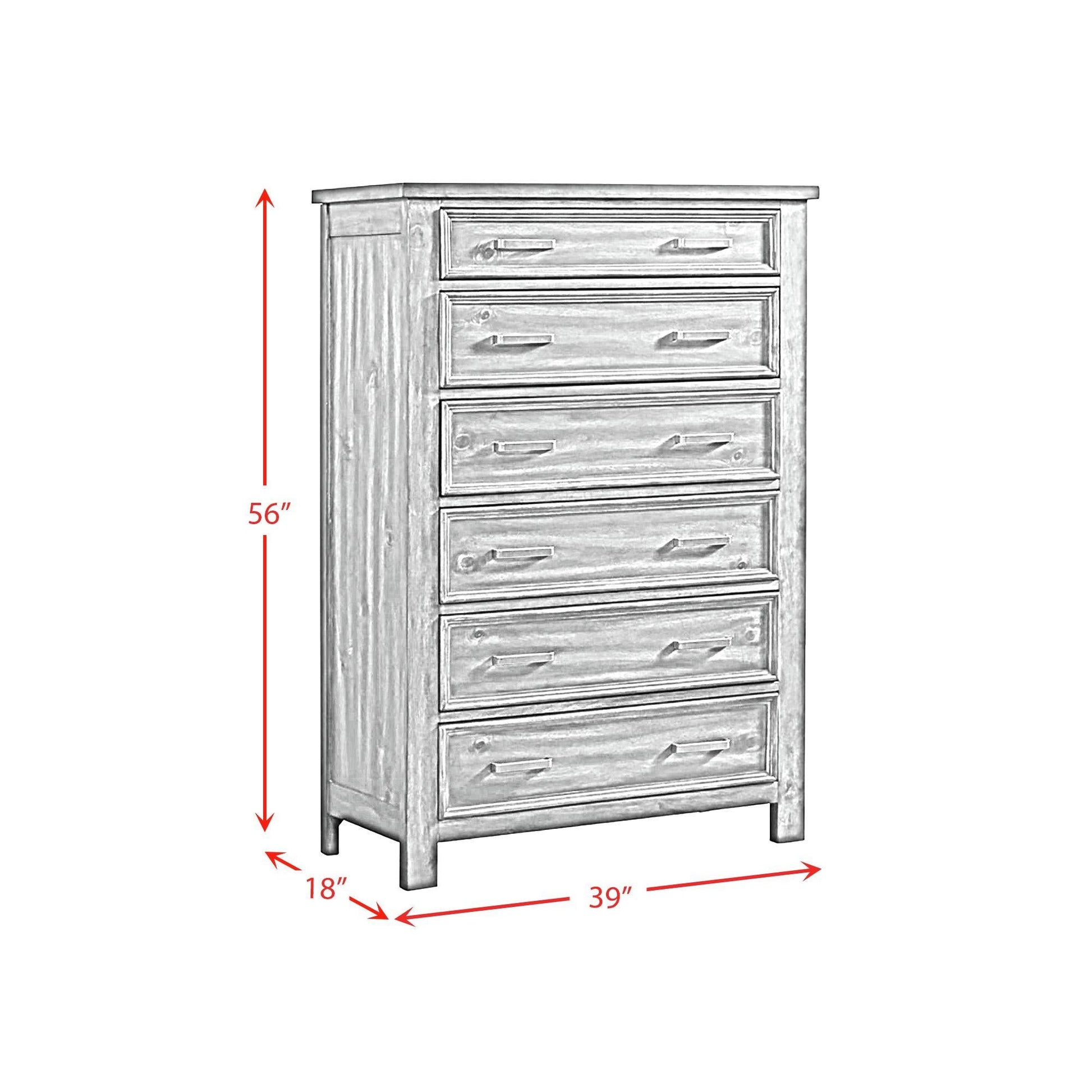 Elements International Sullivan SV600CH 6 - Drawer Chest - American Furniture of Slidell