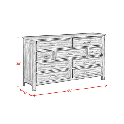 Elements International Sullivan SV600DR 9 - Drawer Dresser - American Furniture of Slidell