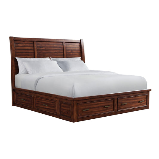 Elements International Sullivan SV600KB King Storage Bed - American Furniture of Slidell