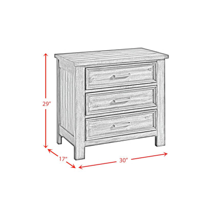 Elements International Sullivan SV600NS 3 - Drawer Nightstand - American Furniture of Slidell