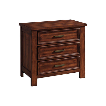 Elements International Sullivan SV600NS 3 - Drawer Nightstand - American Furniture of Slidell