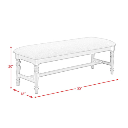 Elements International Sunnyvale D - 2730 - 3 - BN Dining Bench - American Furniture of Slidell
