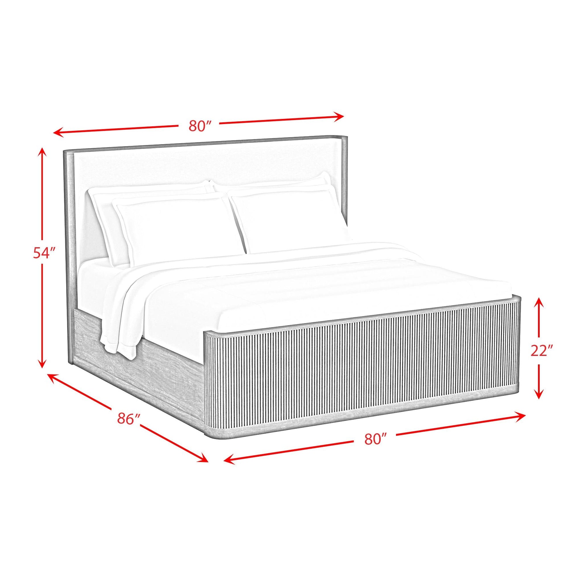 Elements International Sylvie B - 16000 - 6 - KUB King Upholstered Bed - American Furniture of Slidell