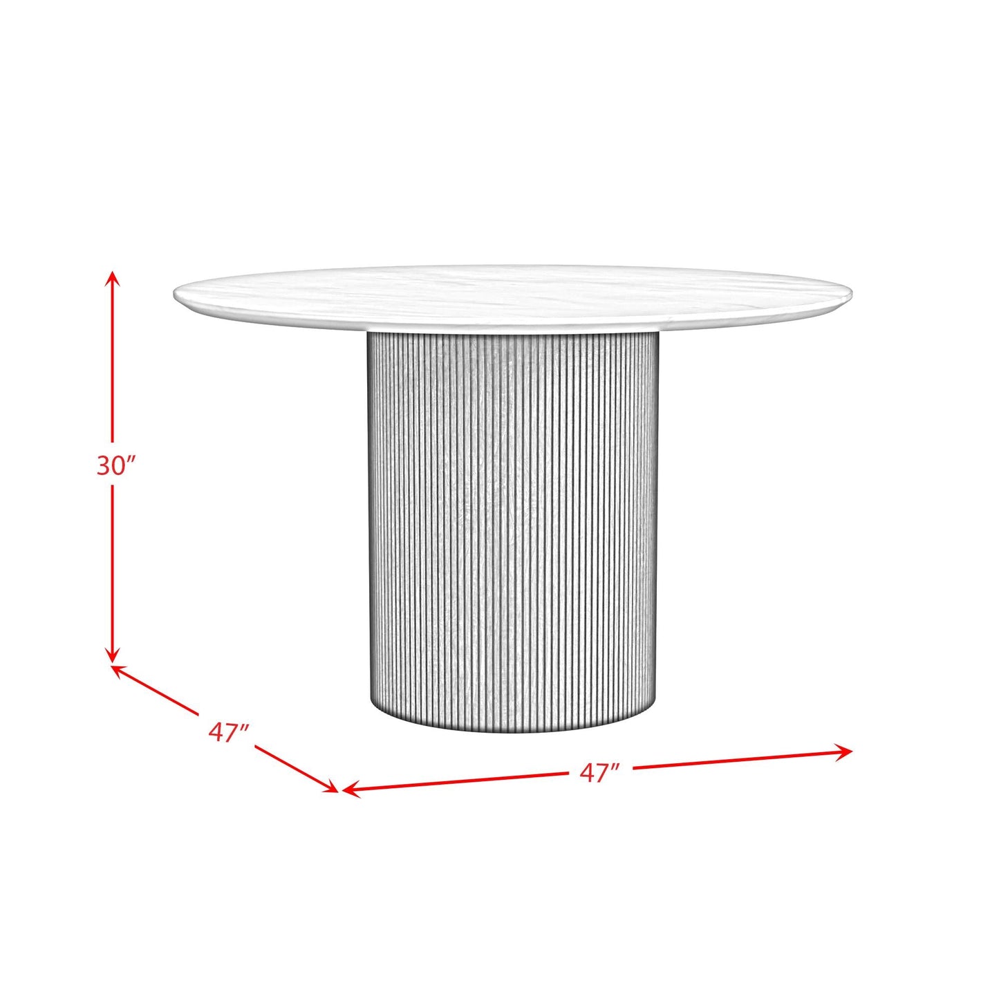 Elements International Sylvie D - 16000 - 6 - RDT Round Dining Table - American Furniture of Slidell