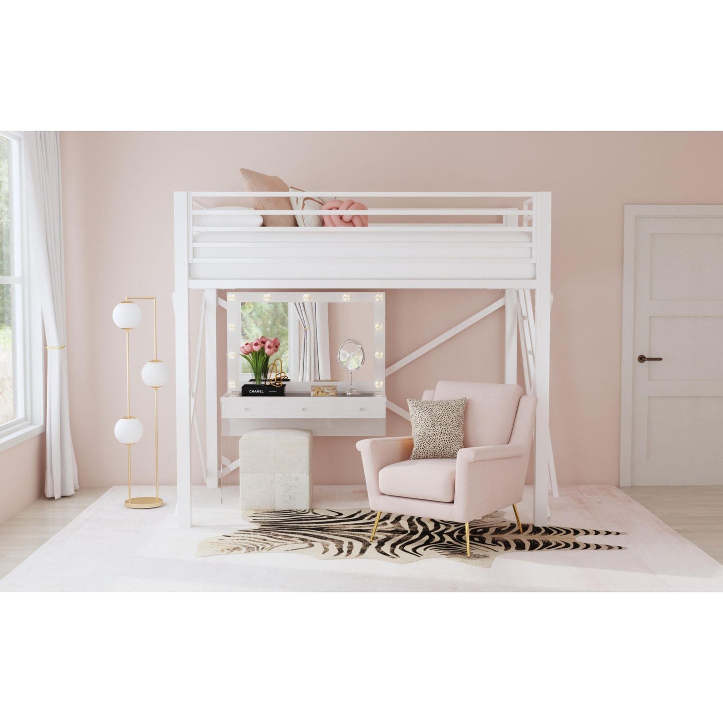 Elements International Talia Y - 14090 - 7 - FBK Full Loft Bunk And Ladder - American Furniture of Slidell