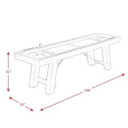 Elements International Titus CTT100ST Shuffleboard Table - American Furniture of Slidell