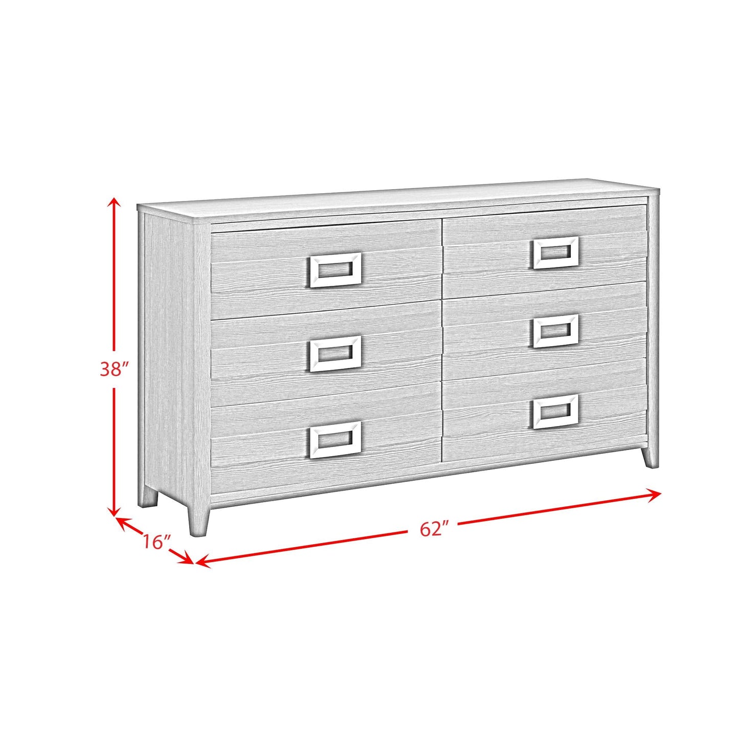 Elements International Tobias B - 15990 - 7 - DR 6 - Drawer Dresser - American Furniture of Slidell