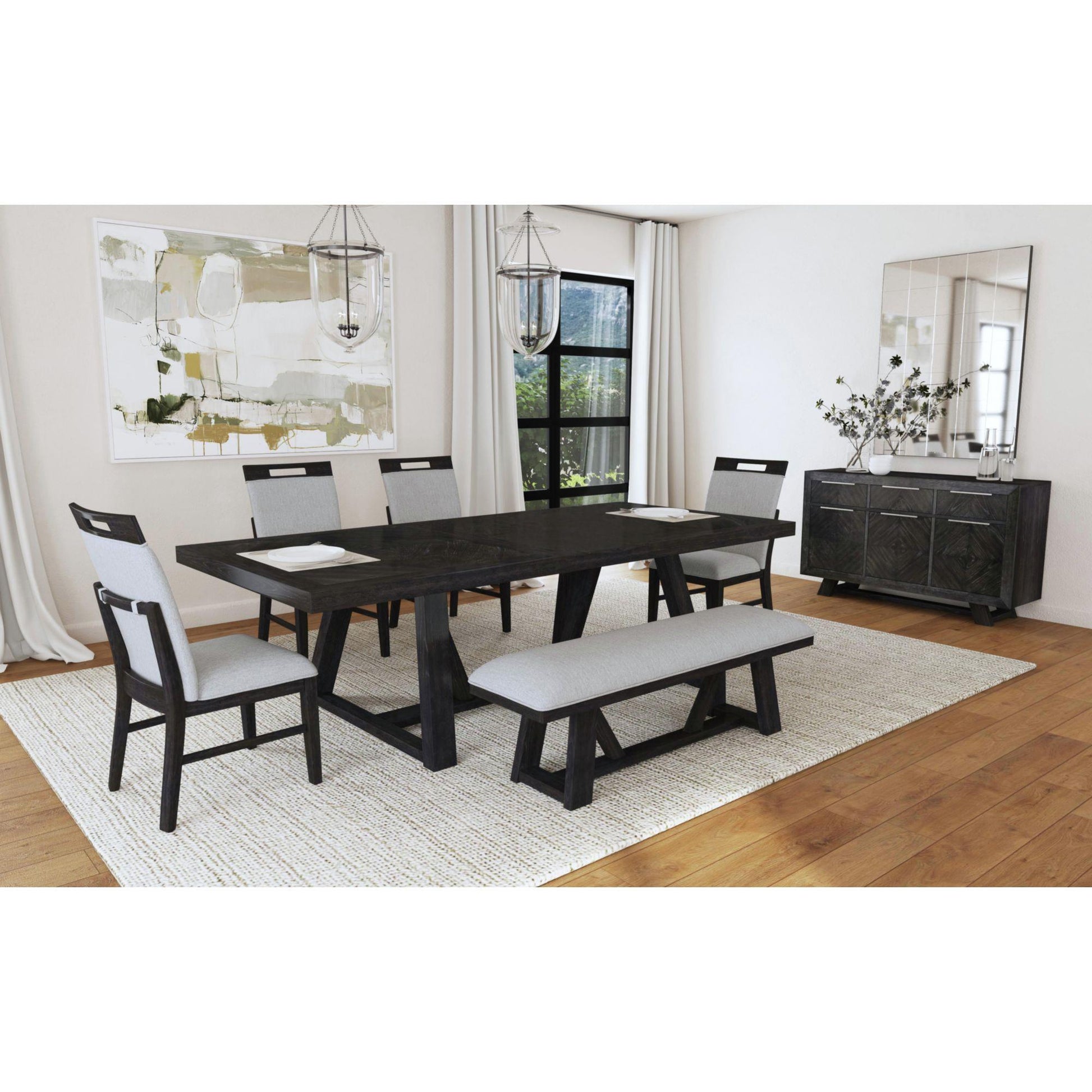 Elements International Transcend D - 12980 - 3 - BN Dining Bench - American Furniture of Slidell