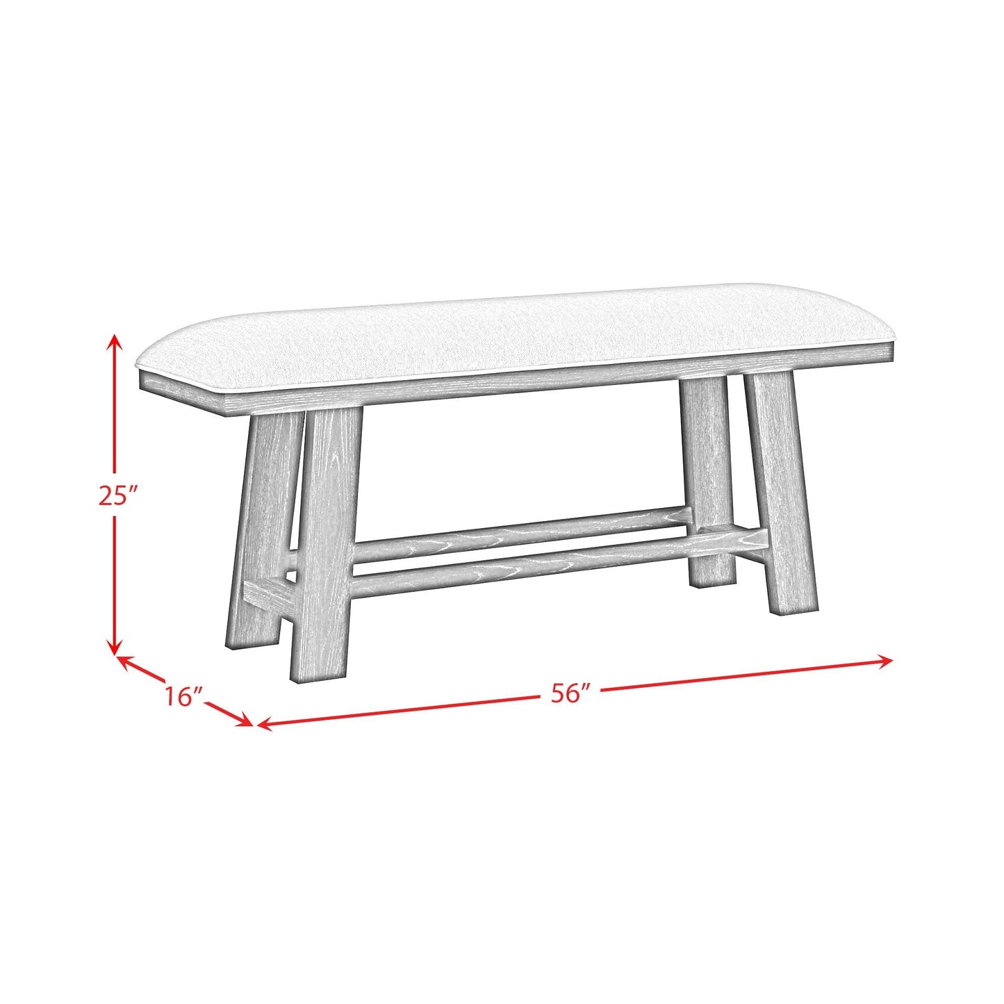 Elements International Transcend D - 12980 - 3 - CBN Counter Bench - American Furniture of Slidell