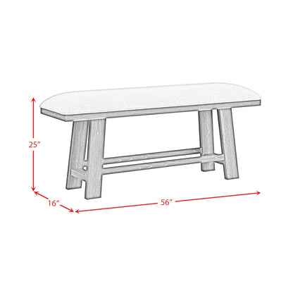 Elements International Transcend D - 12980 - 3 - CBN Counter Bench - American Furniture of Slidell