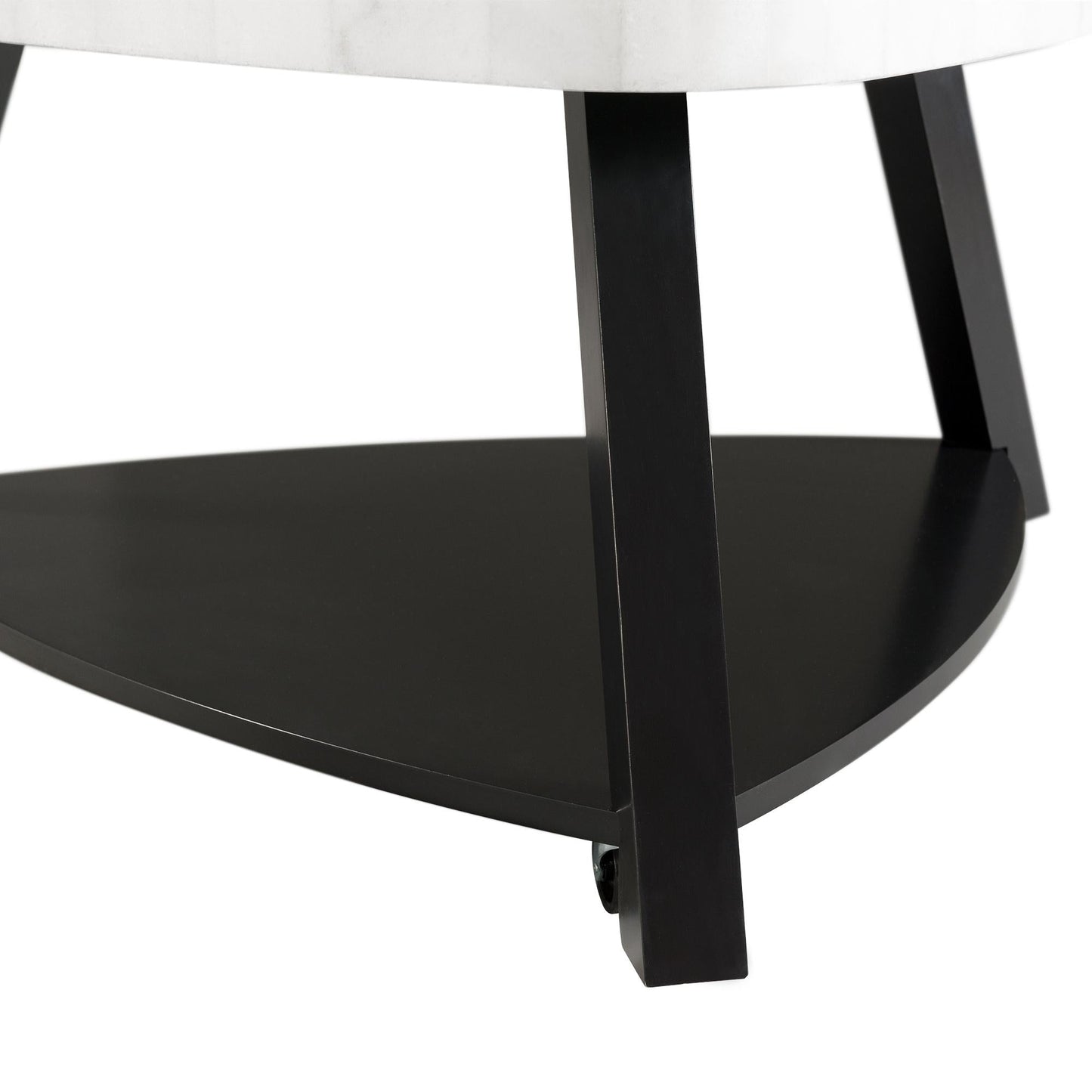 Elements International Trinity CTN100CT White Marble Top Coffee Table - American Furniture of Slidell
