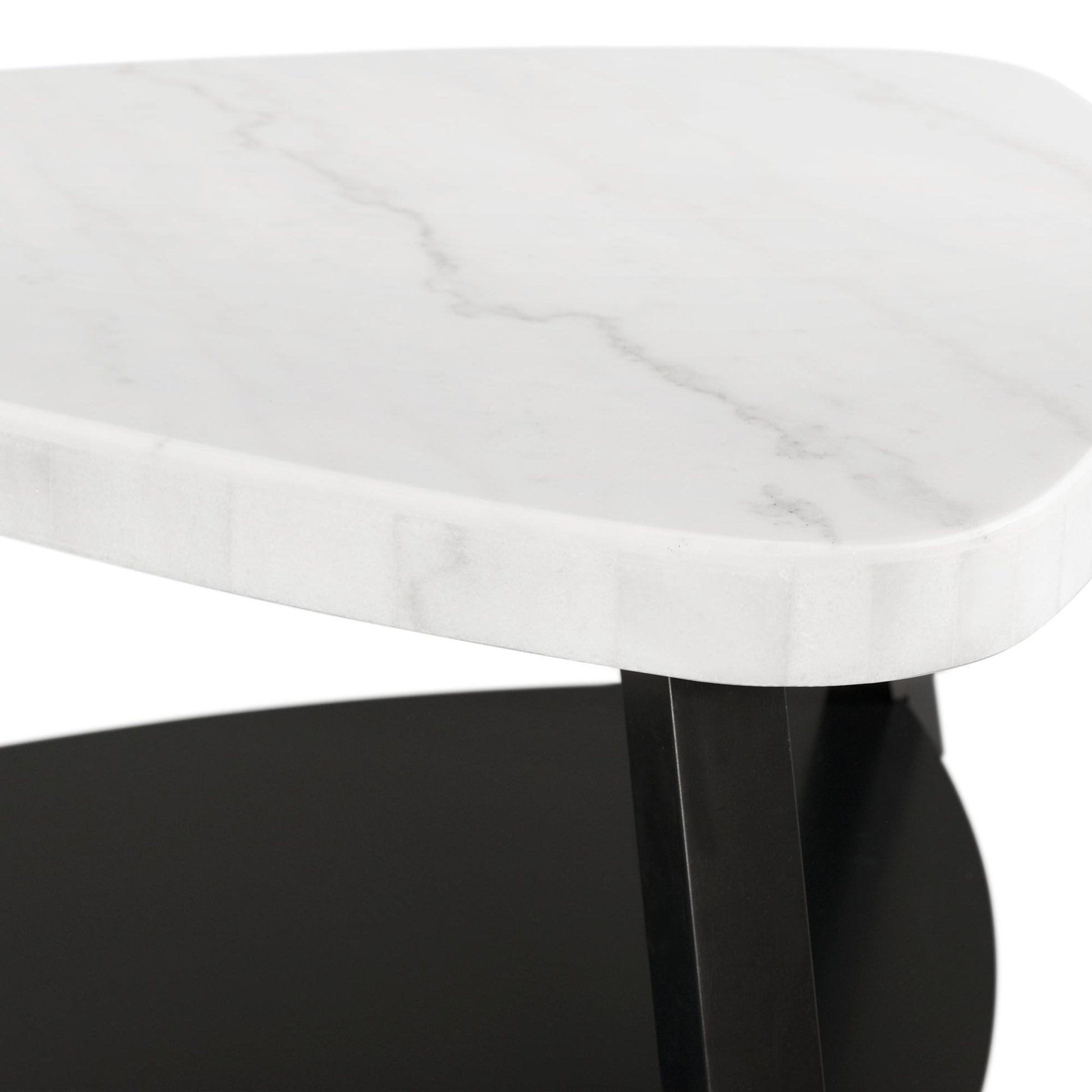 Elements International Trinity CTN100CT White Marble Top Coffee Table - American Furniture of Slidell