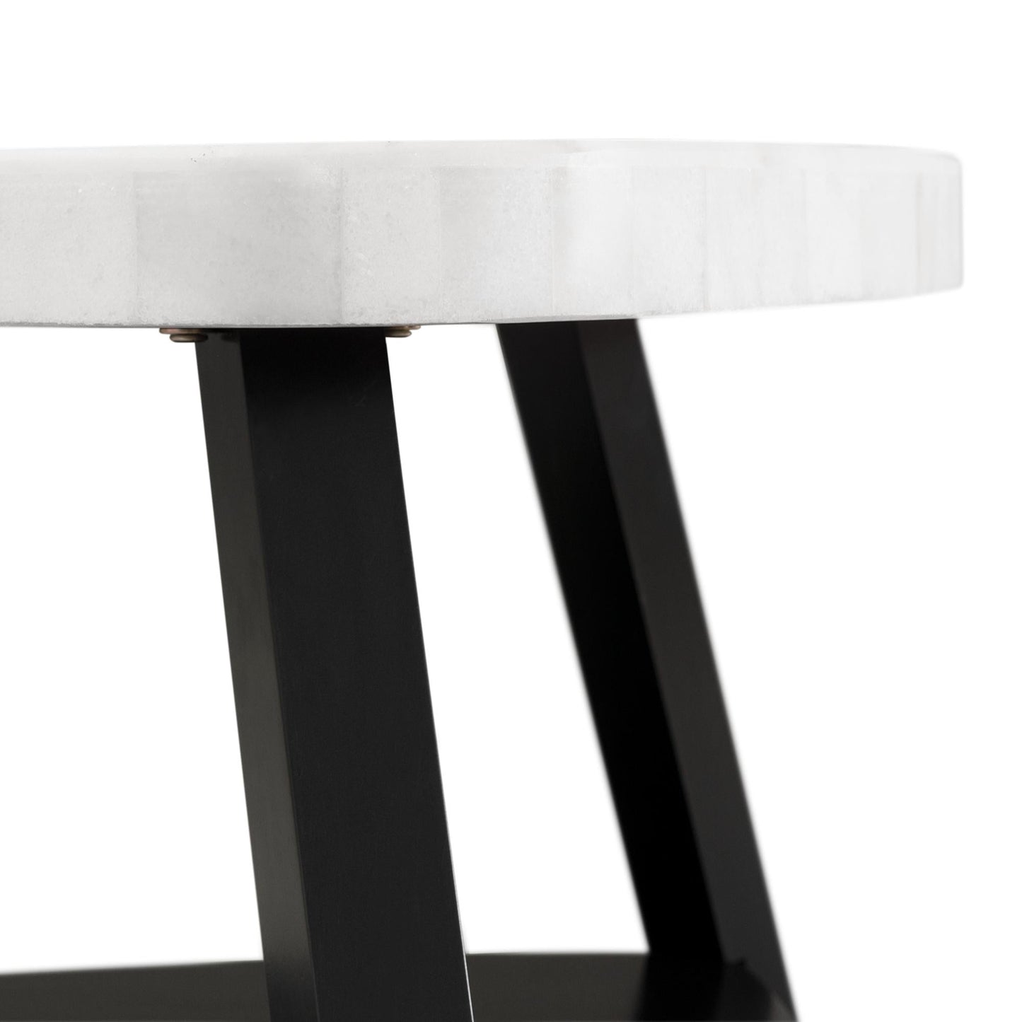 Elements International Trinity CTN100CT White Marble Top Coffee Table - American Furniture of Slidell