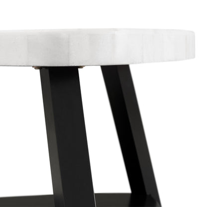 Elements International Trinity CTN100CT White Marble Top Coffee Table - American Furniture of Slidell