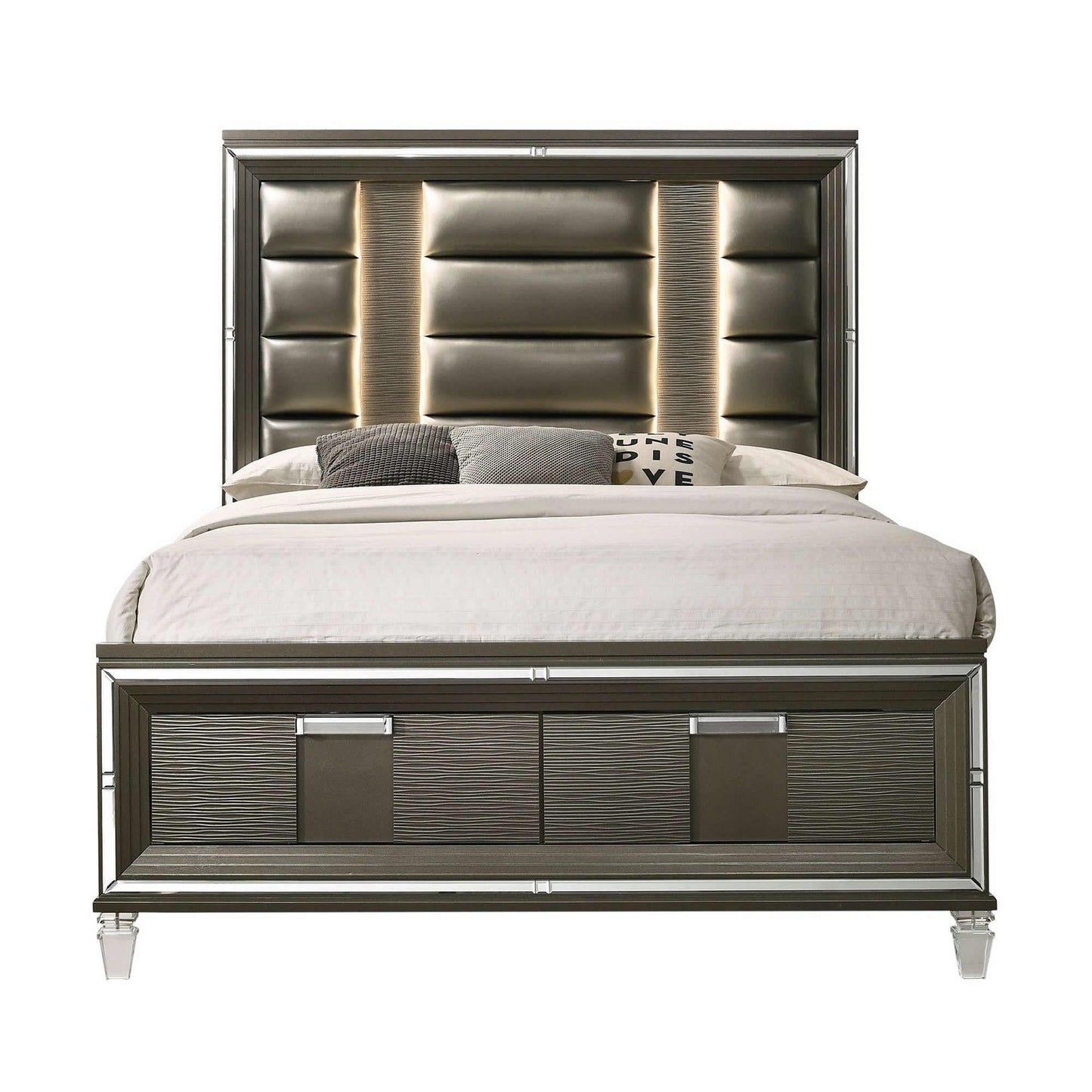 Elements International Twenty Nine Queen Platform Bed with Storage TN600QB - American Furniture of Slidell