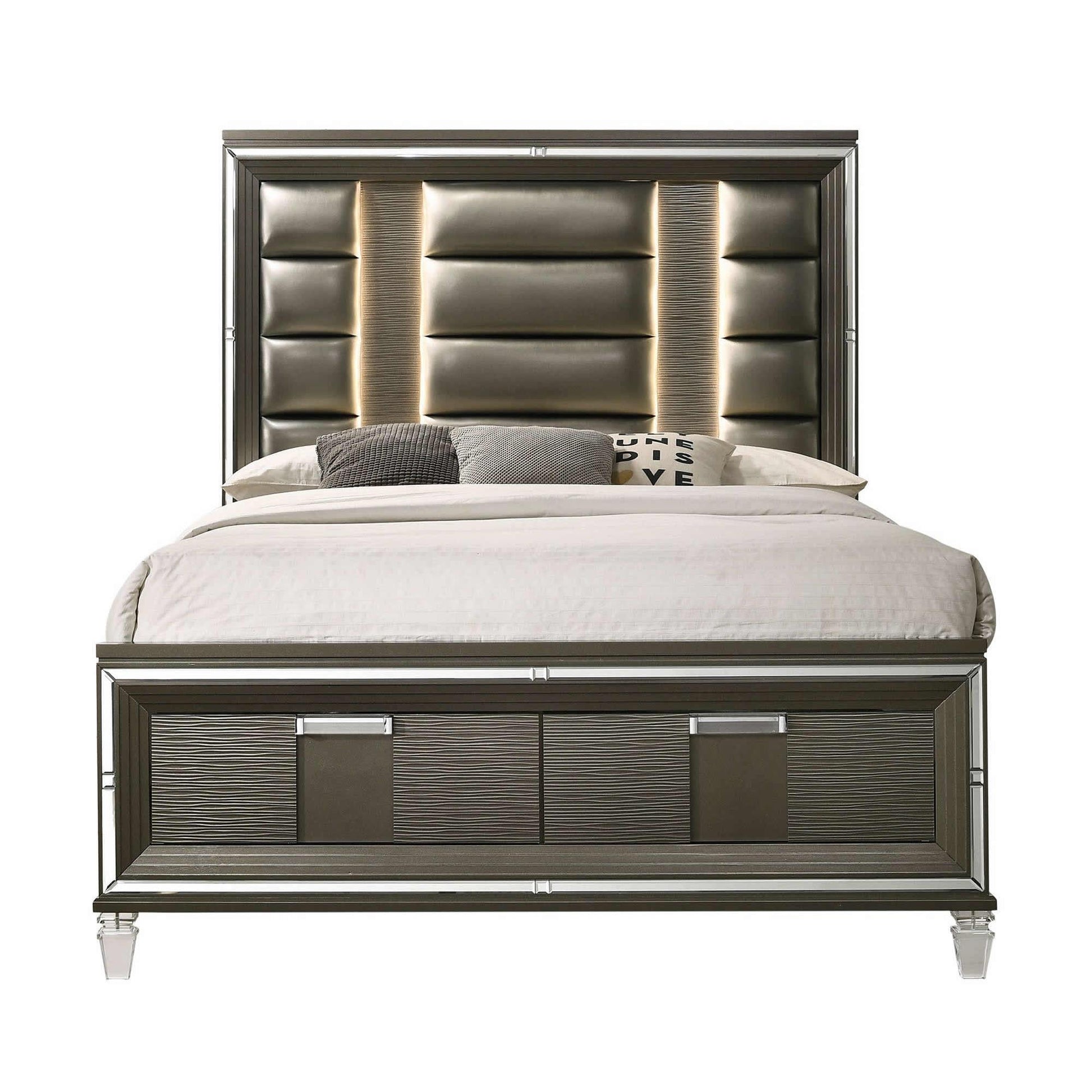 Elements International Twenty Nine Queen Platform Bed with Storage TN600QB - American Furniture of Slidell