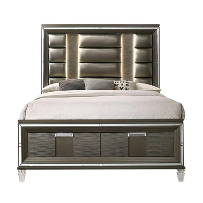 Elements International Twenty Nine Queen Platform Bed with Storage TN600QB - American Furniture of Slidell