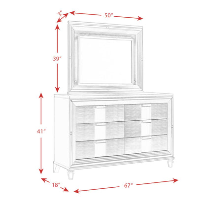 Elements International Twenty Nine TN600DRMR Dresser w/ Mood Lighting Mirror - American Furniture of Slidell